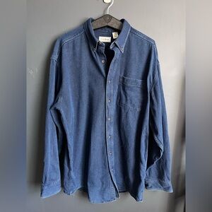 Vintage LL Bean Men’s 100% Cotton Button Down Shirt AY47 Sz XL Tall